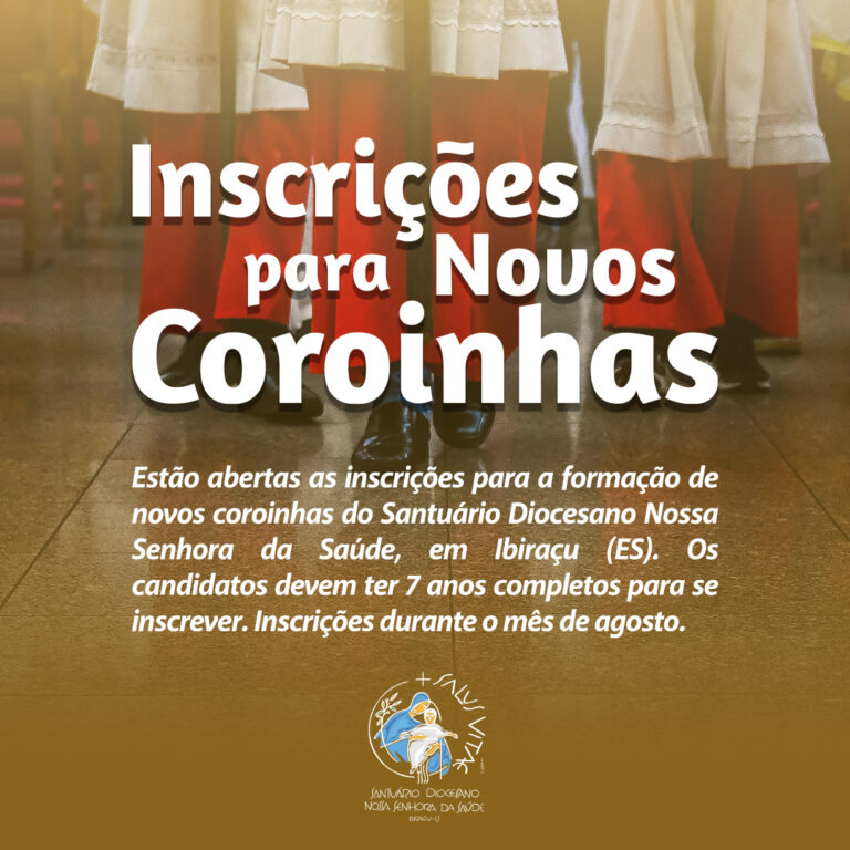 INSCRIÇÕES ABERTA PARA NOVOS COROINHAS NO SANTUÁRIO DIOCESANO