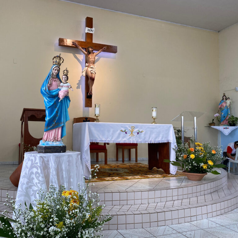 MISSA COM UNÇÃO DOS ENFERMOS E VISITA DA IMAGEM PEREGRINA NA PARÓQUIA SÃO BENEDITO, NA SERRA