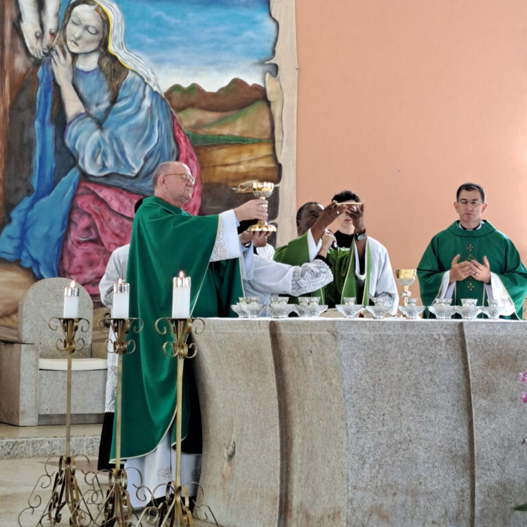 SANTUÁRIO ACOLHE PEREGRINOS DA PARÓQUIA NOSSA SENHORA AUXILIADORA DE MARILÂNDIA